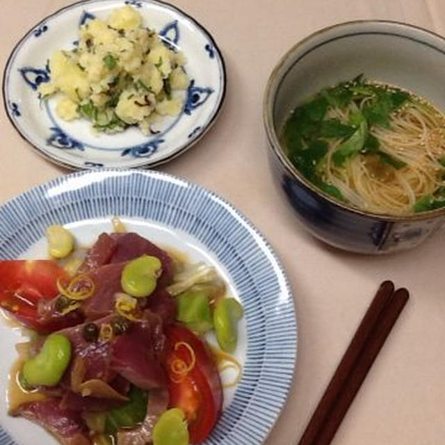 5月第４週の教室、たたきでないおかつおです。