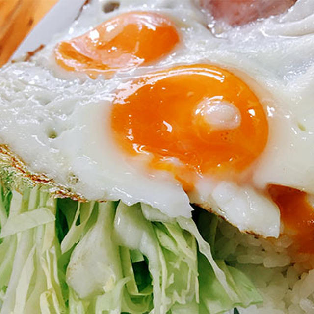 ハムエッグ丼