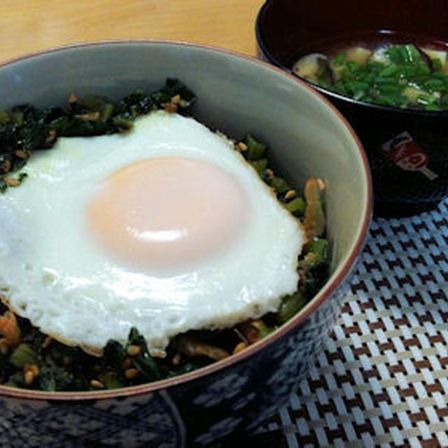 カルシウムたっぷり小松菜丼