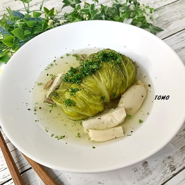 春キャベツで♪鶏胸肉のロールキャベツ