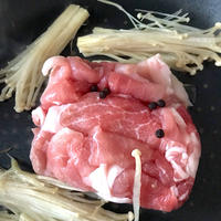 豚肉とえのきのレモンハチミツジンジャー焼き