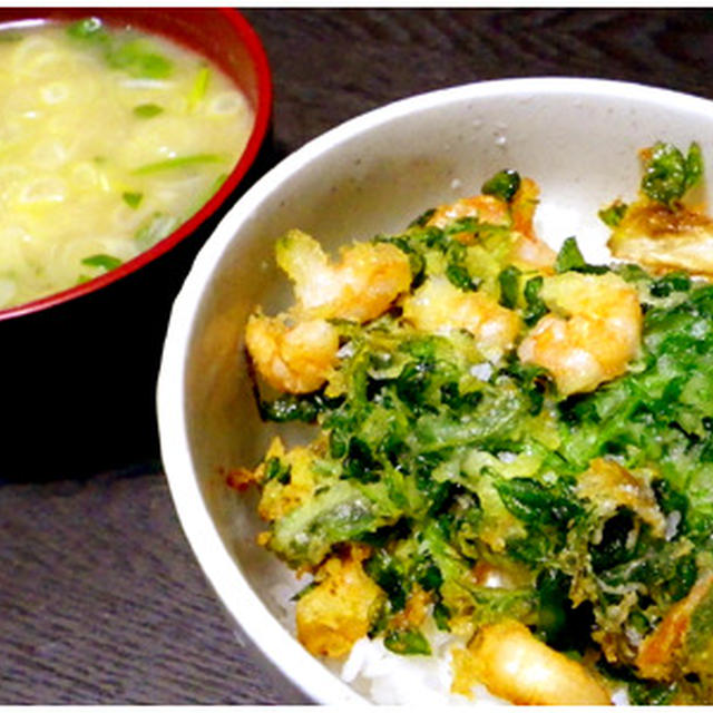 七草消費考察「七草のかき揚げ丼」