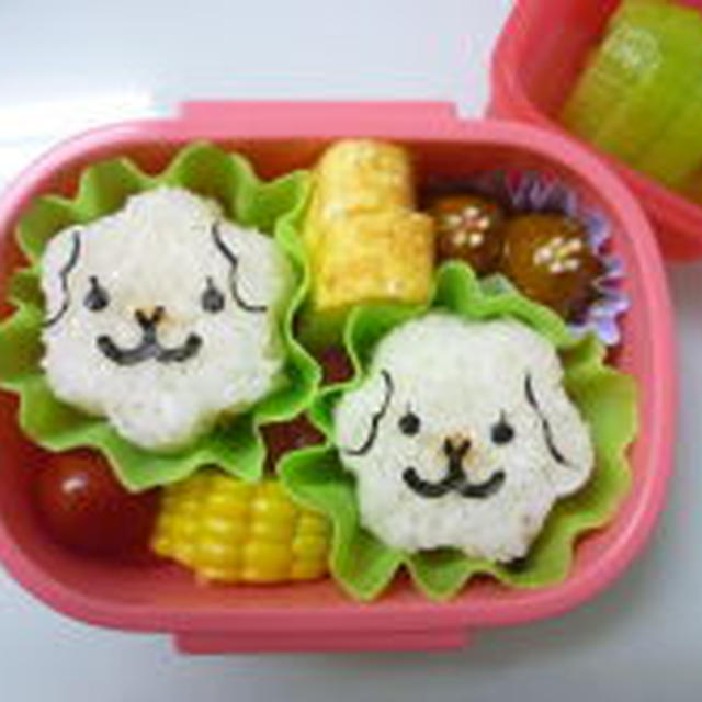 プリンカップでヒツジちゃん弁当
