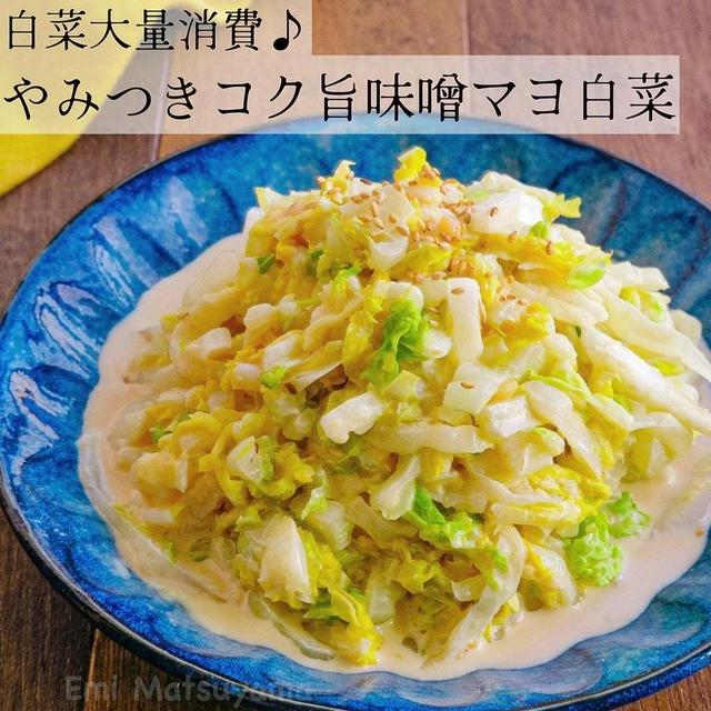 白菜大量消費♪やみつきコク旨味噌マヨ白菜