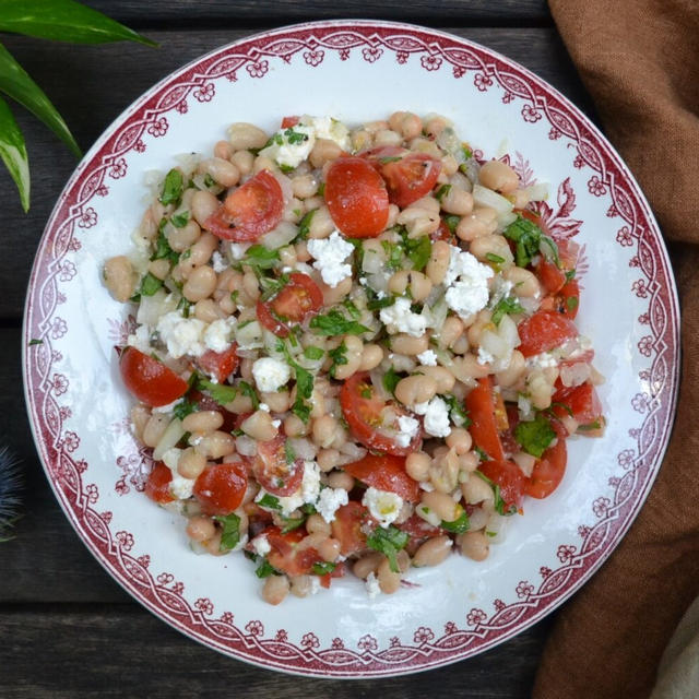 Mediterranean White Bean Salad 地中海風白いんげん豆のサラダ