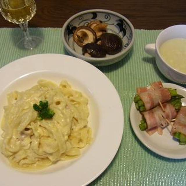 生パスタでカルボナーラ&イカナゴ第２段！！