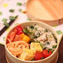 カフェ弁☆ウインナーとパプリカのケチャップ炒め弁当【簡略レシピ】