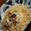 5月8日　　自家製ベーコンと キャベツの パスタ