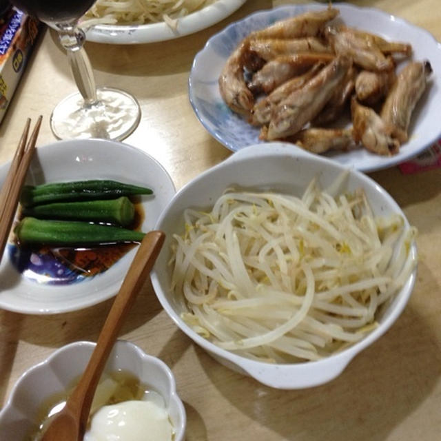 手羽元で晩酌