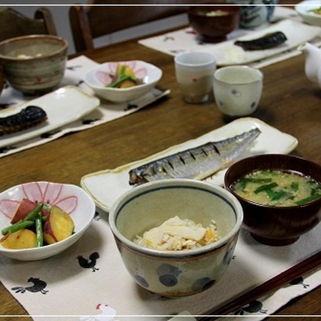 筍ごはんで和のお夕飯