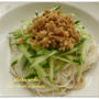 ●鶏ひき肉のそぼろのっけ素麺●
