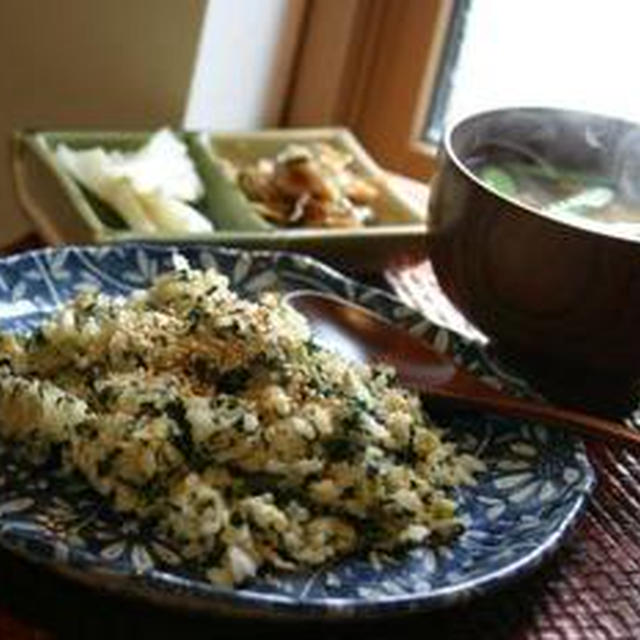 ほうれん草と明太子の炒飯