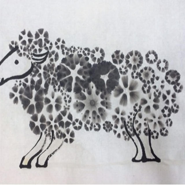 ママゲリア聖子さんに「墨絵」を教わる