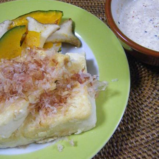 豆腐ステーキ　ゴマだれソース♪
