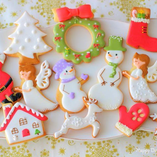 今年は作りすぎた＾＾；クリスマスアイシングクッキー♪