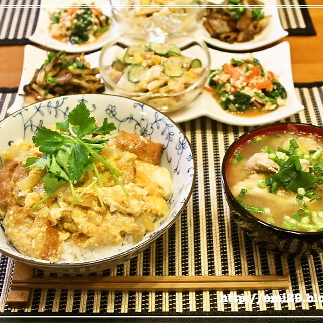 油麩丼の献立