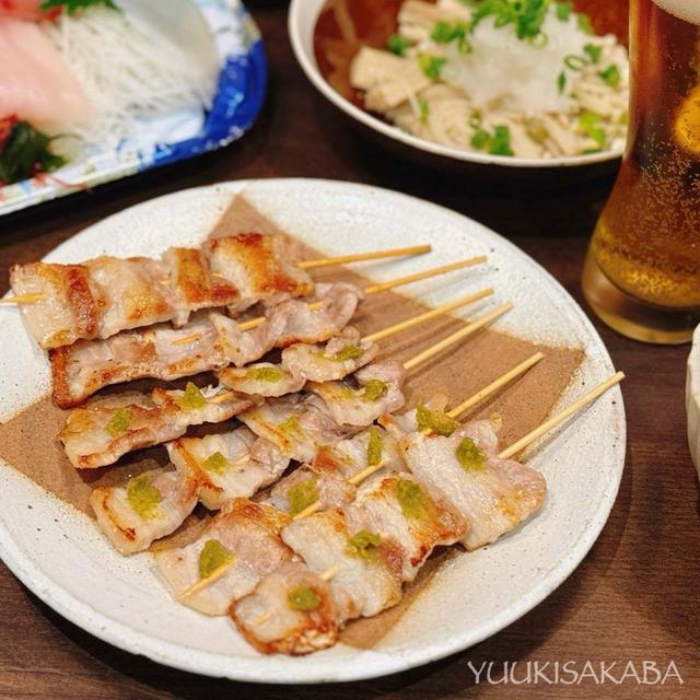 簡単手軽にできて、居酒屋気分の逸品！豚バラ串焼きレシピ♪