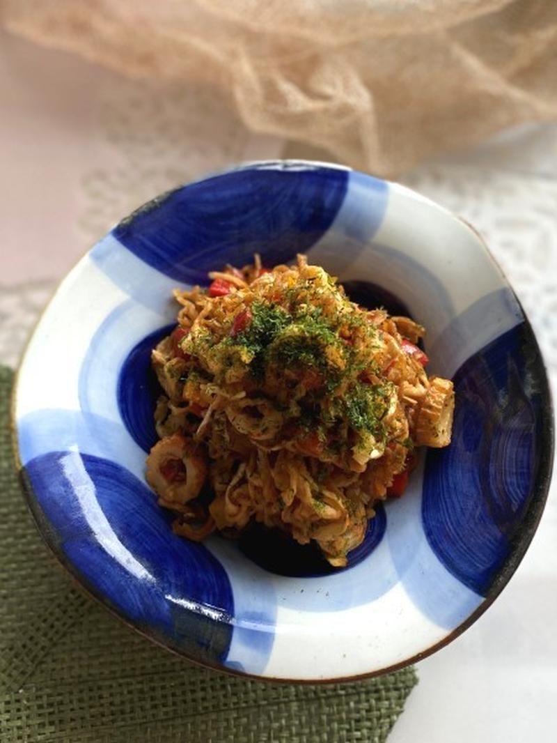【味付け一つ！まるで焼きそばな切り干し大根のウスターソース炒め】フーディストノート掲載です