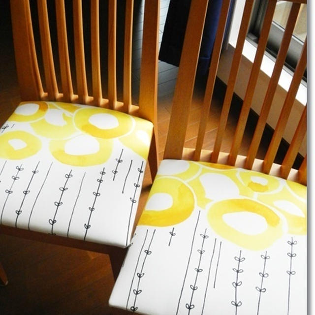 おうちのこと。IKEAファブリックで椅子を簡単リメイク★