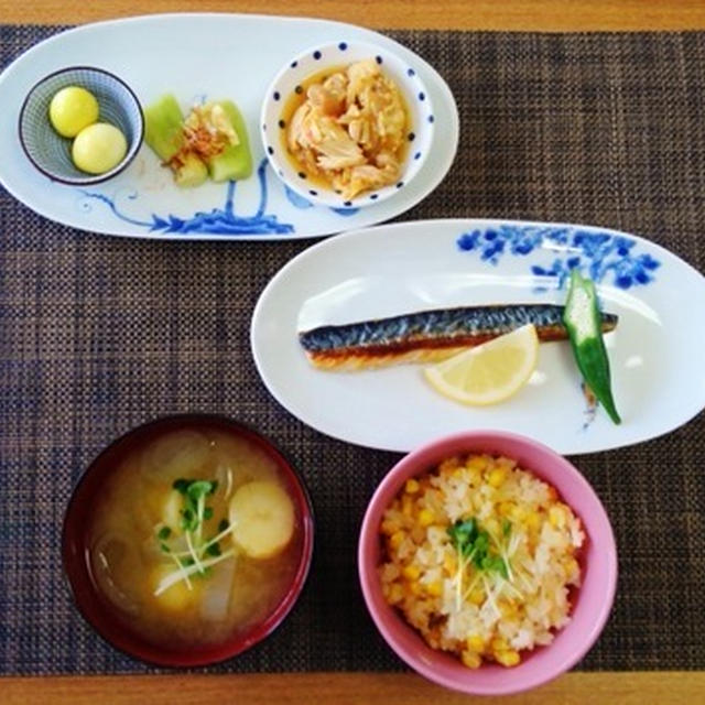 和と洋の融合☆とうもころしのバター風味炊き込みごはん♪☆♪☆♪