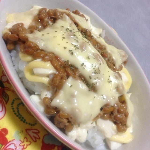 ひとりご飯には豆腐と納豆のヘルシードリア！