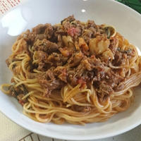 ペパーソースがアクセント♪牛肉パスタ～！