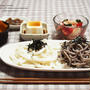 うどん・そば盛り の 晩御飯。と 我が家 の わんこ。