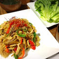 モランボン『韓の食菜』チャプチェ第二弾は”お野菜たっぷり”レシピ。レタスに包んでいただきます♡