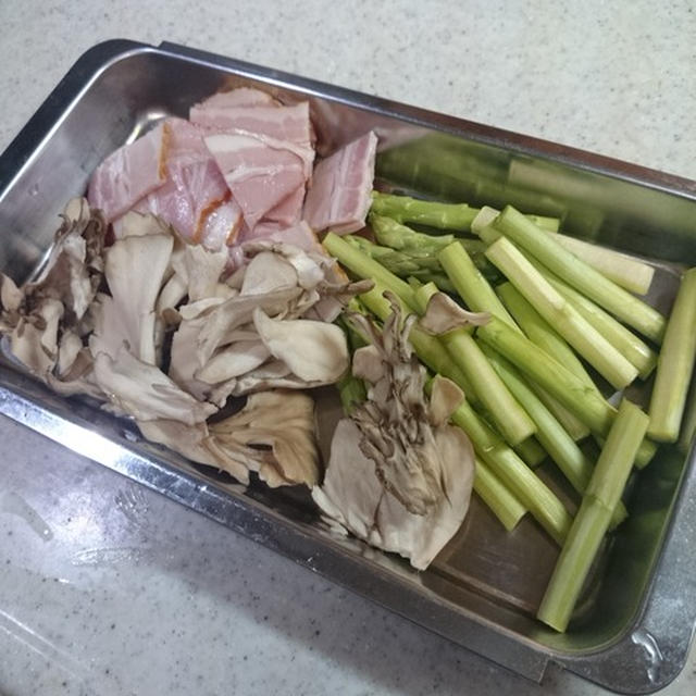 茄子とベーコンの簡単グラタン風。