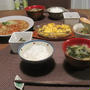 和風☆麻婆里芋とめかじきの醤油マヨグリル。そして葉っぱの炒め煮