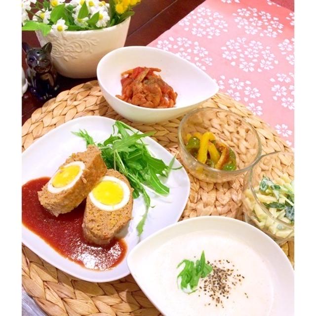 【赤ワインにおすすめ】ちょっと和風のミートローフ献立と、お休み。