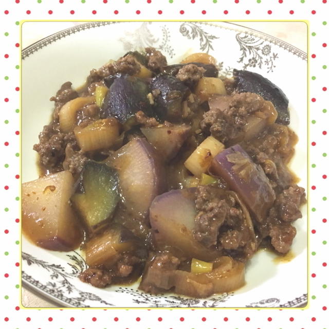 茄子と紫大根の肉味噌炒め煮（レシピ付）
