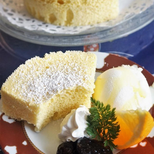 ■メロンカフェママさんの 【レンジで簡単！！シフォンケーキ】の つくれぽです♪