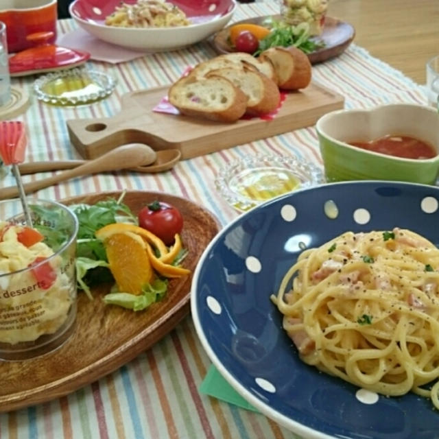 今日のプライベートレッスン*カルボナーラ