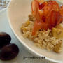 ほっこりおいしい栗のリゾット（Ｒｉｓｏｔｔｏ　ａｌｌｅ　ｃａｓｔａｇｎｅ）カリカリ　スペック添え