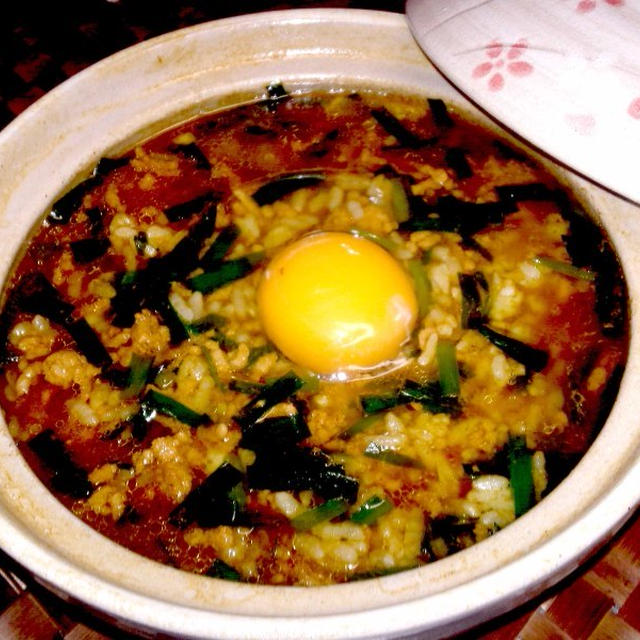 【レシピ】（リメイク）麻婆鍋のスープ　⇒　麻婆雑炊(^^♪