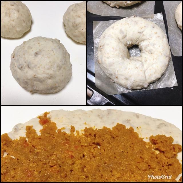 もち麦カレーベーグル