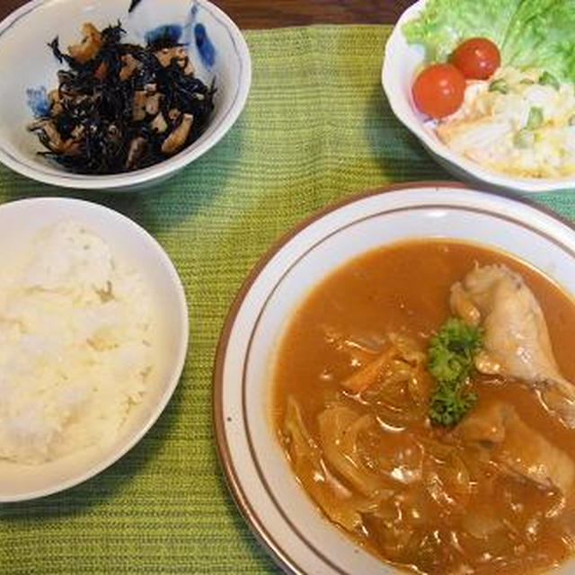 キャベツのケチャップ煮&お嫁さんのインフルエンザその後
