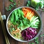 Veggie Spaghetti with Creamy Chili Lime Peanut Sauceクリーミーチリライムピーナッツソースdeスパゲッティ