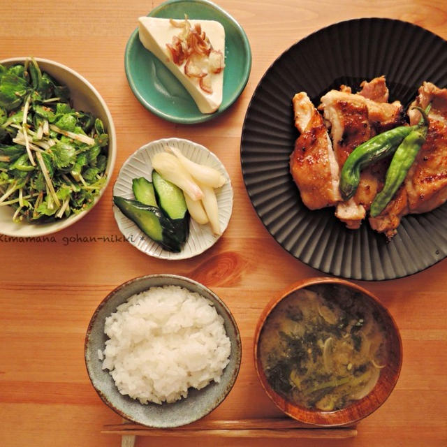 鶏肉の七味漬け焼き。