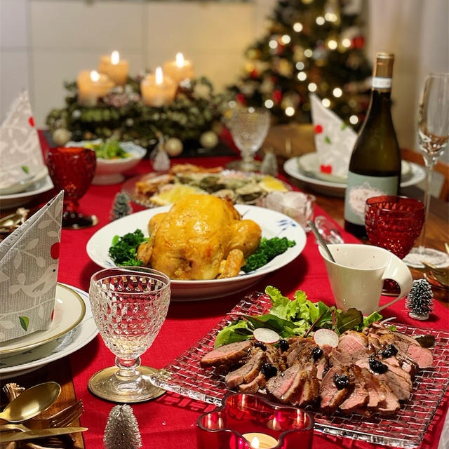 saki家のクリスマスディナー〜鴨ロースト、鴨胸肉の焼き方〜牡蠣のオーブン焼き〜卵なしティラミス