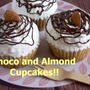 チョコ＆アーモンドCUPCAKES★レシピ★