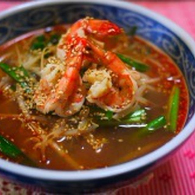 海老もやし☆四川風味噌拉麺