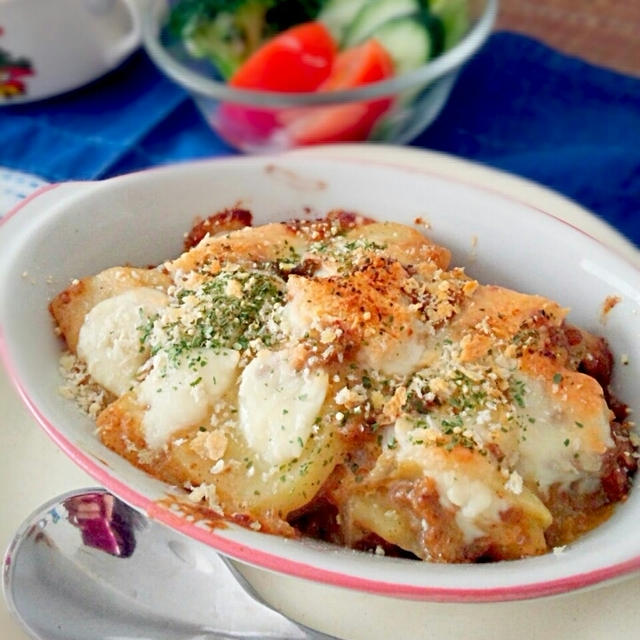 【レシピ】じゃが芋のミルクカレーグラタン