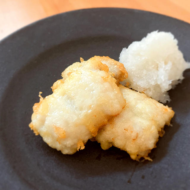 本日の肴〜鱧の天ぷら、醤油麹も漬けておいた刺身の和え物