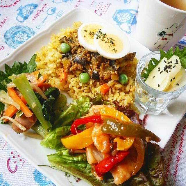 今週の残り物de朝ごはん