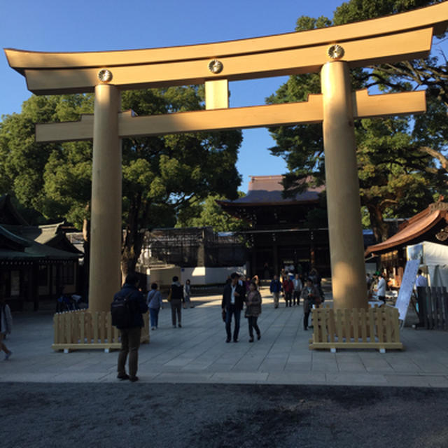 明治神宮の銅板奉納とお蕎麦