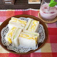 たまごとハムチーズのｗサンドで朝ごはんのレシピ