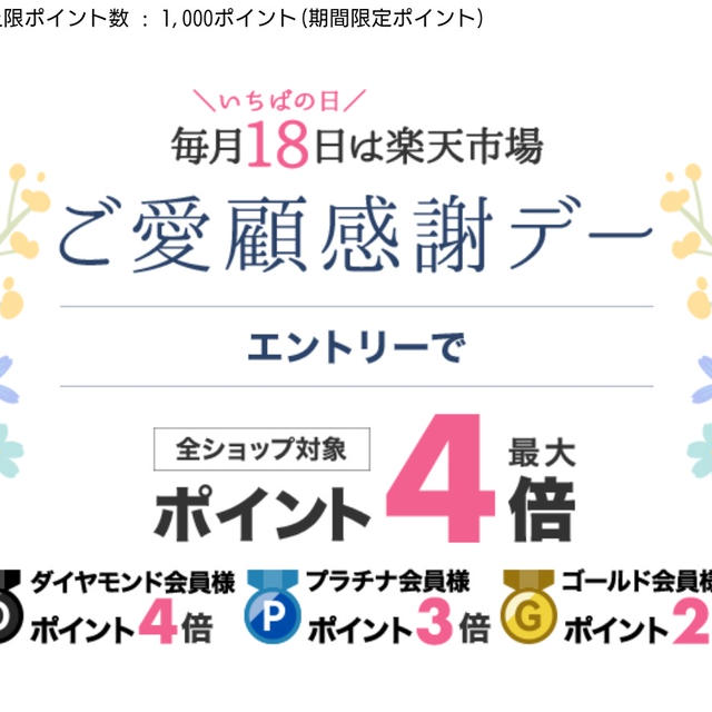 18日が楽天期間限定ポイントを使うには最強の日18日の市場の日