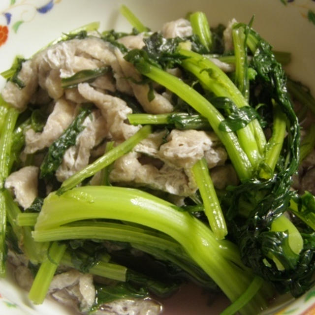 赤からし水菜のお浸し